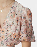 NEO NOIR Maxikjole Serna Flower Print - Burned Powder