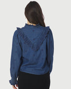 NEO NOIR Bluse Degas Denim - Blue
