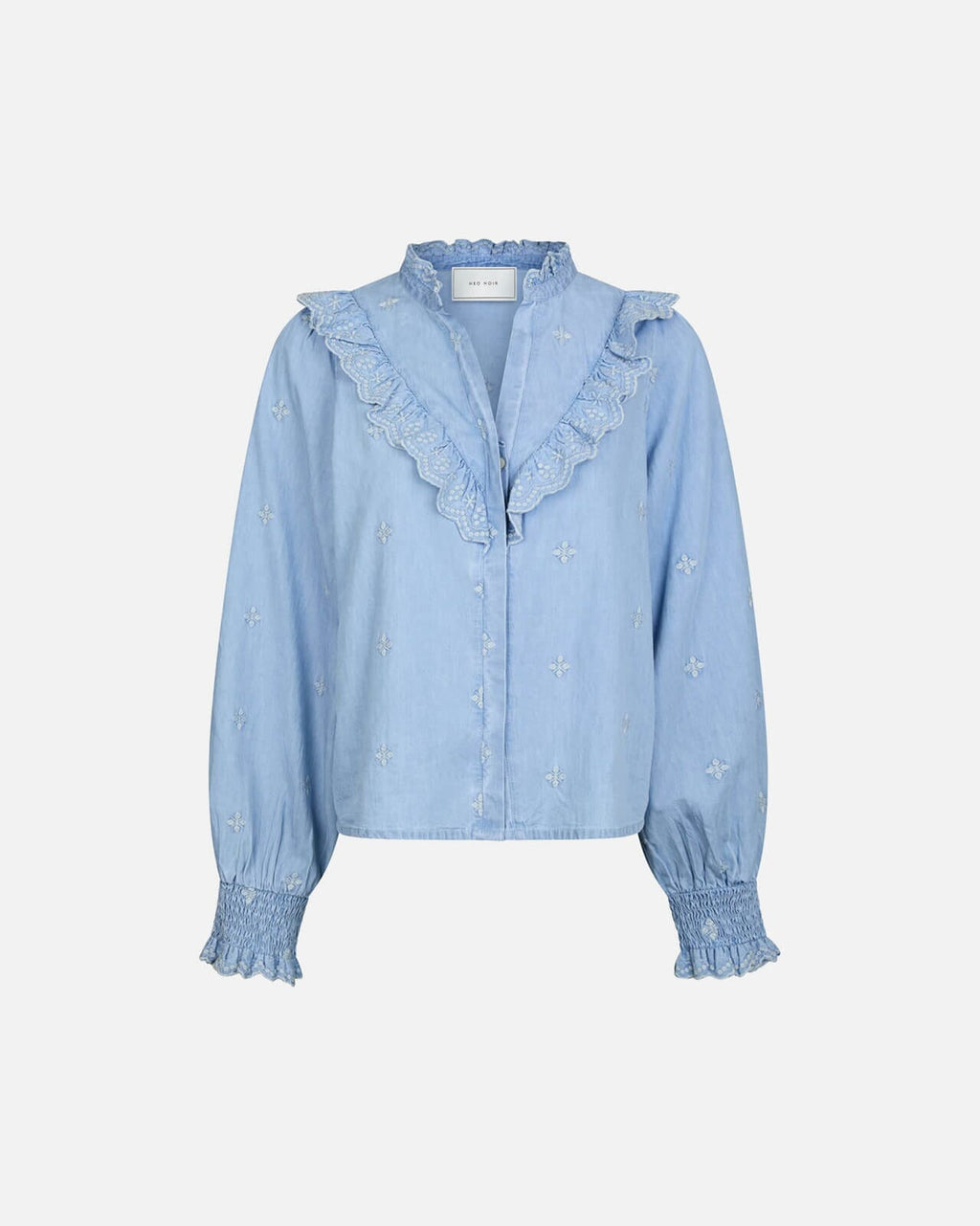NEO NOIR Bluse Degas Denim Blouse - Light Blue