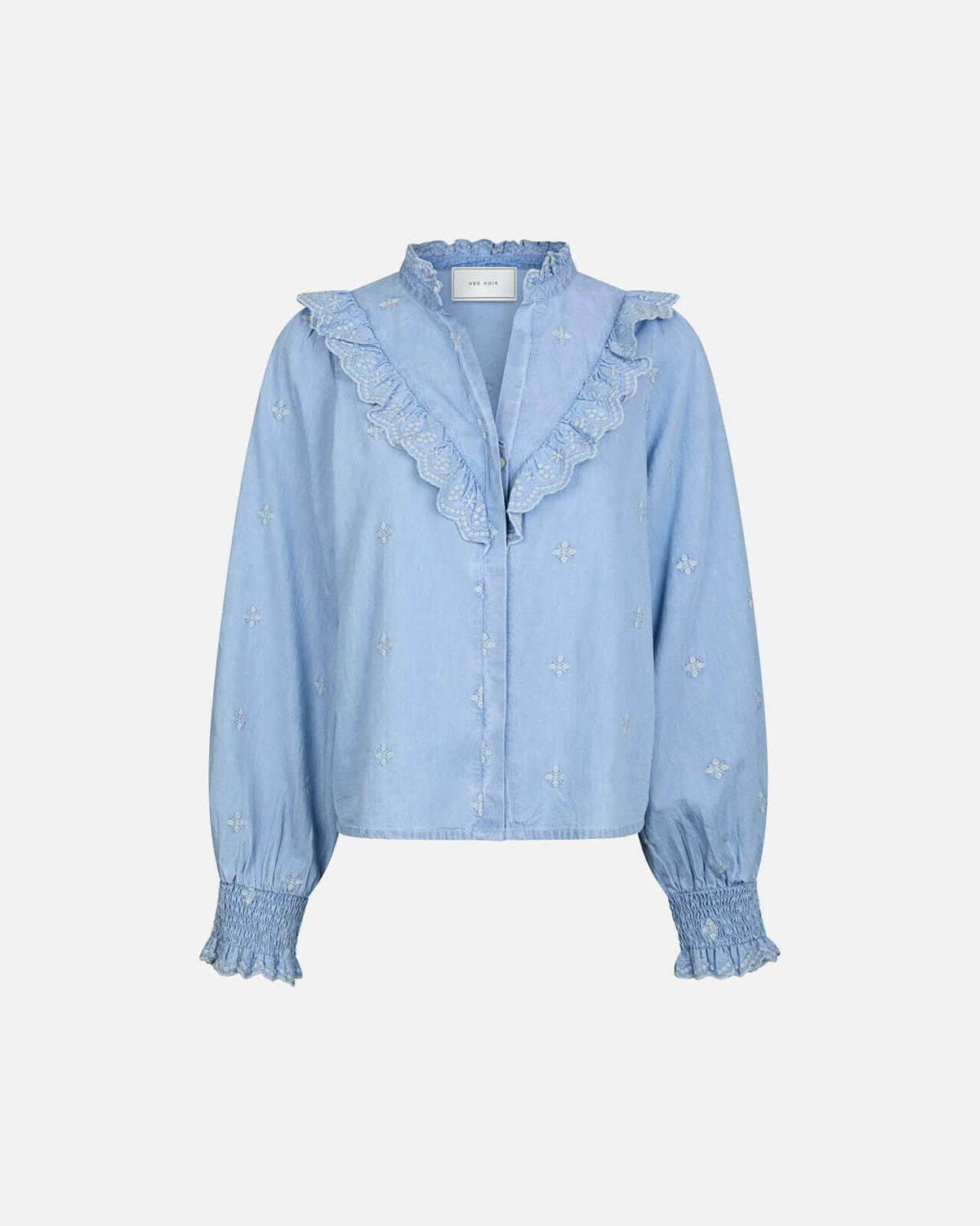 NEO NOIR Bluse Degas Denim Blouse - Light Blue