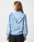 NEO NOIR Bluse Degas Denim Blouse - Light Blue
