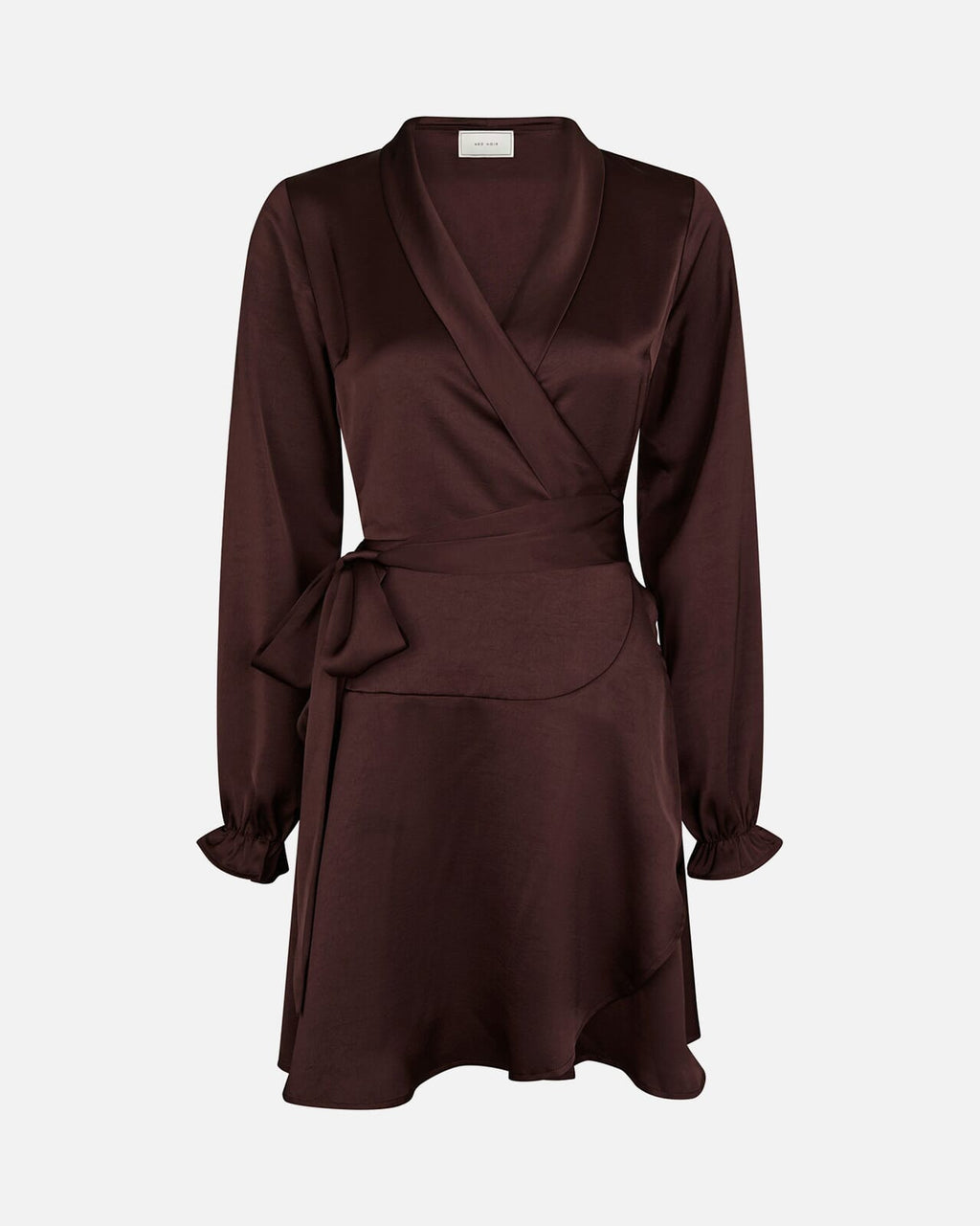 NEO NOIR Omslagskjole Colbie Heavy Sateen - Burgundy