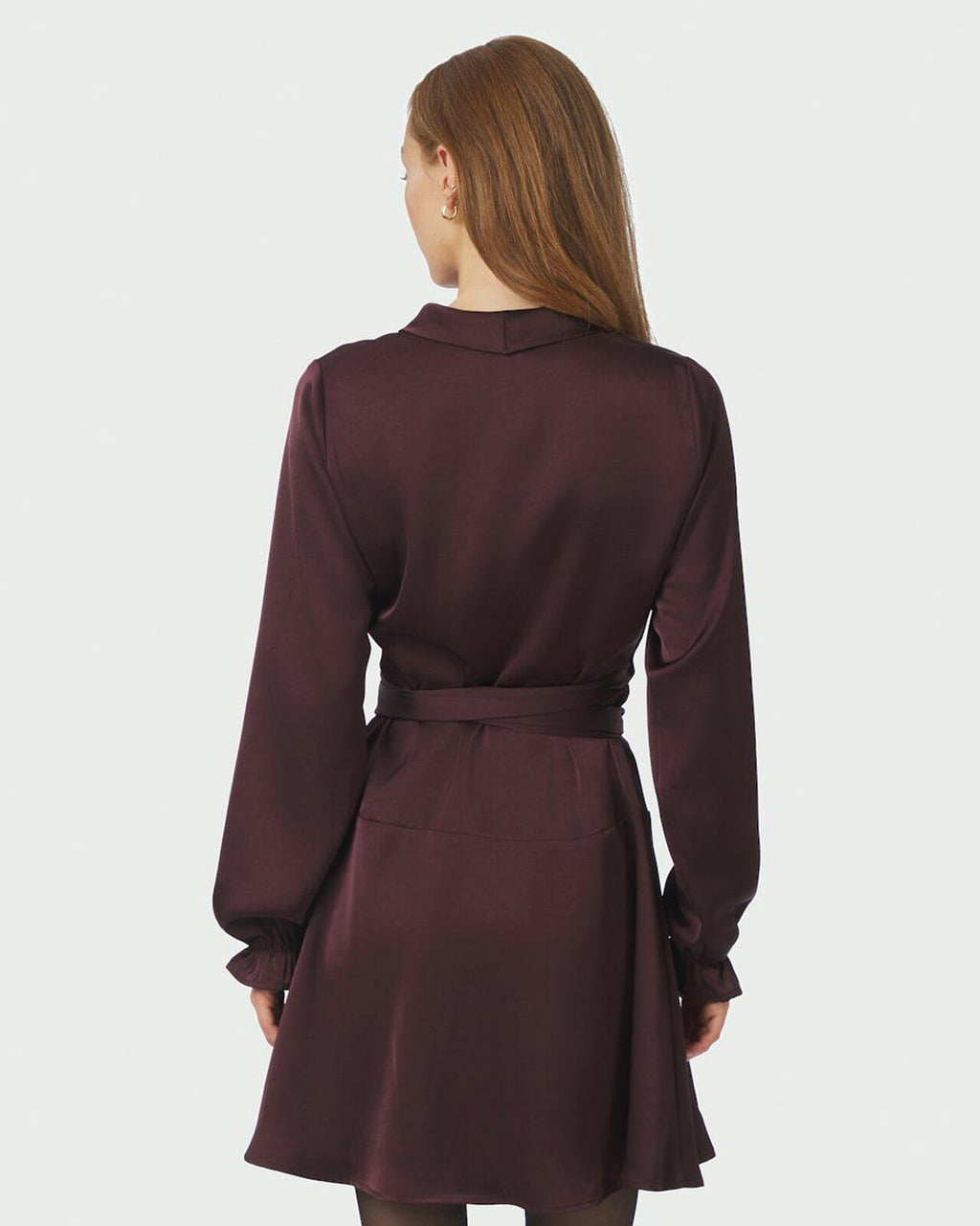 NEO NOIR Omslagskjole Colbie Heavy Sateen - Burgundy