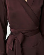 NEO NOIR Omslagskjole Colbie Heavy Sateen - Burgundy