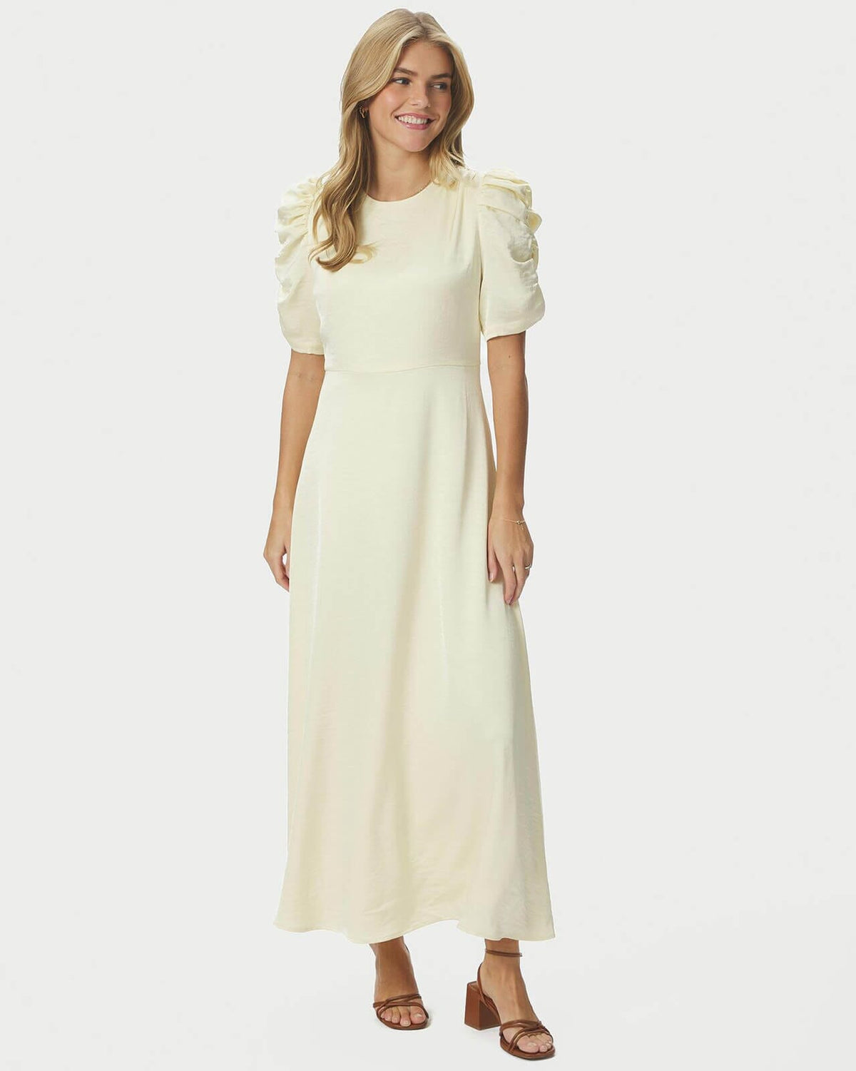 NEO NOIR Maxikjole Benuti Solid - Light Yellow