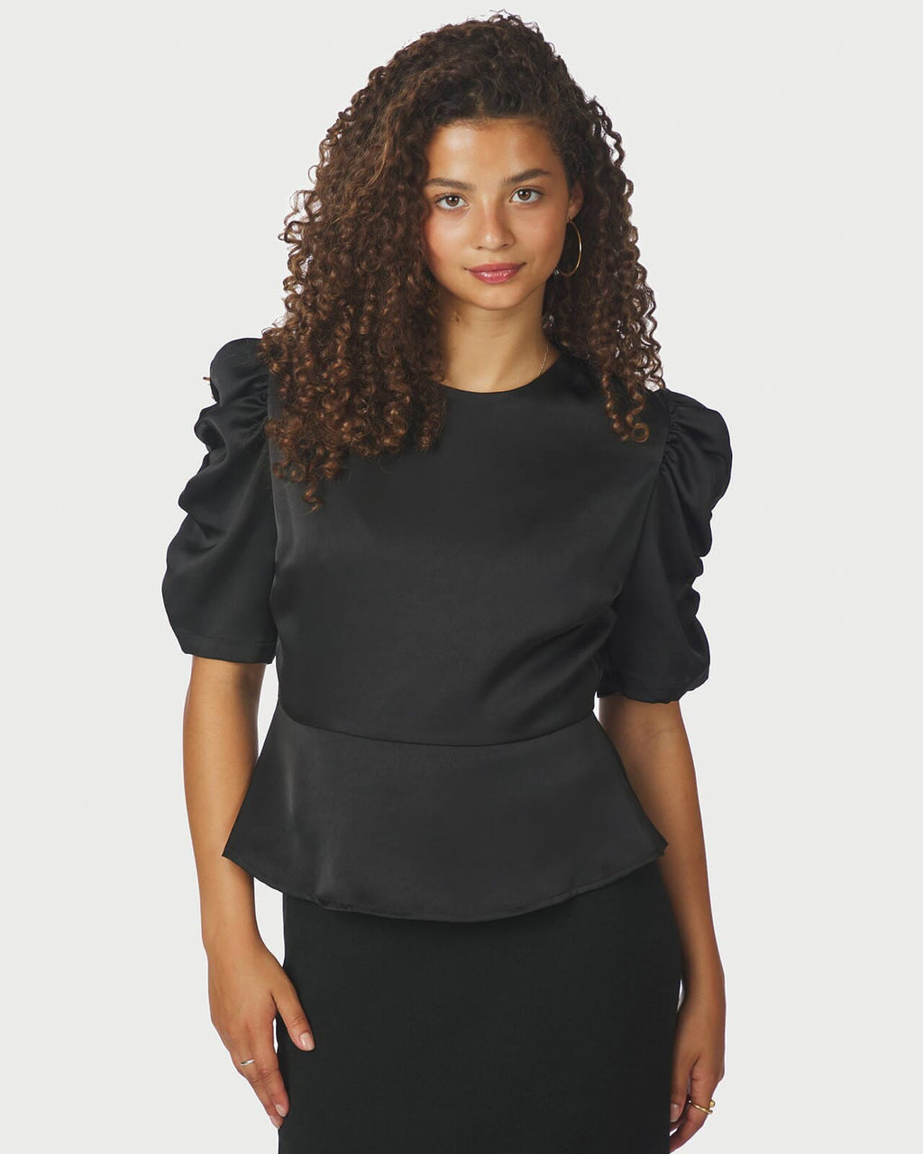 NEO NOIR Topp Benua Heavy Sateen - Black
