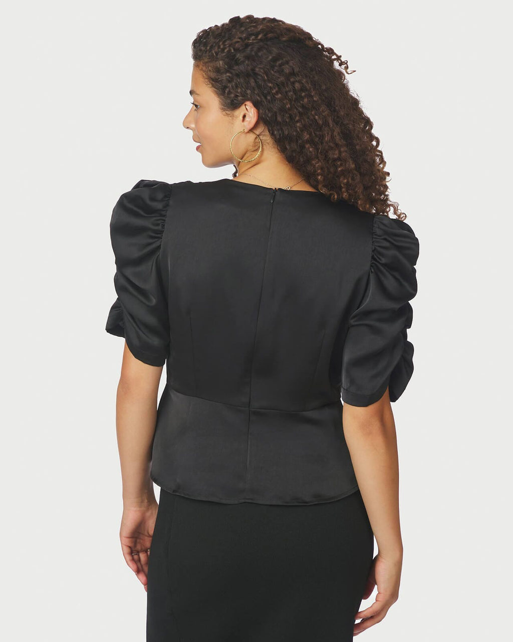 NEO NOIR Topp Benua Heavy Sateen - Black