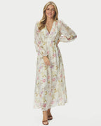 NEO NOIR Maxikjole Silfi Flower Vintage Flower - Off White