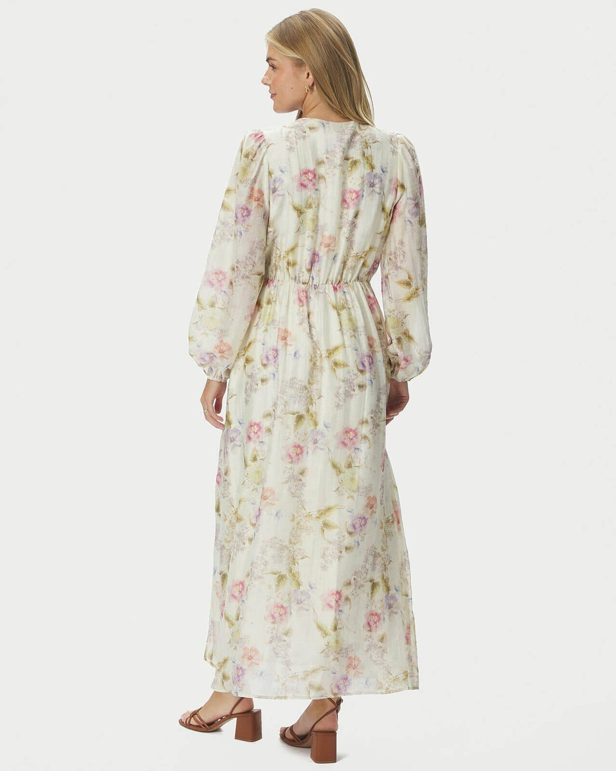 NEO NOIR Maxikjole Silfi Flower Vintage Flower - Off White