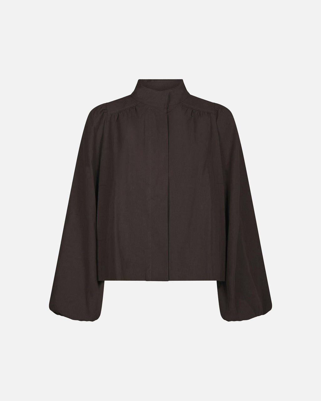 NEO NOIR Jakke Tirsa Twill - Dark Brown