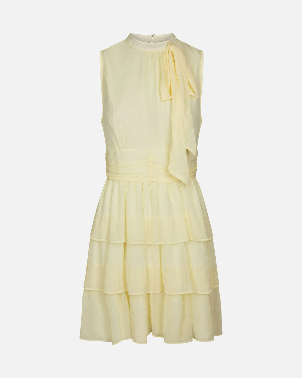NEO NOIR Kjole May Solid Chiffon - Light Yellow