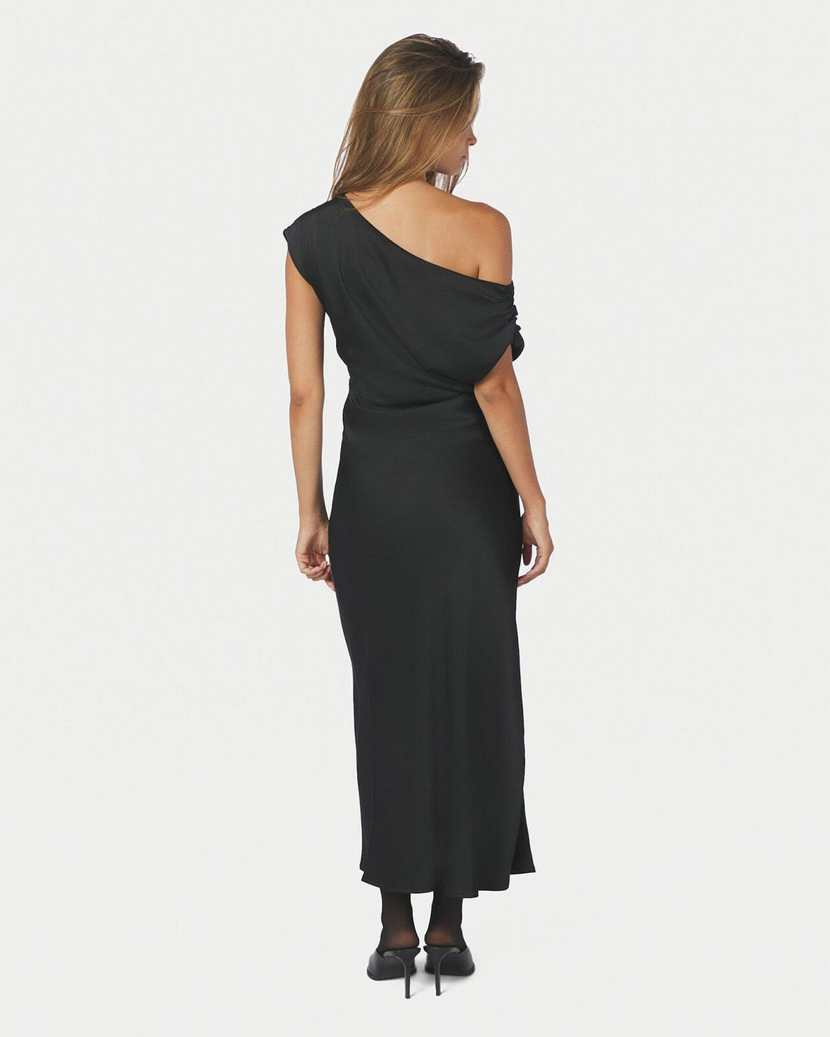 NEO NOIR Midikjole Lilith Heavy Sateen - Black