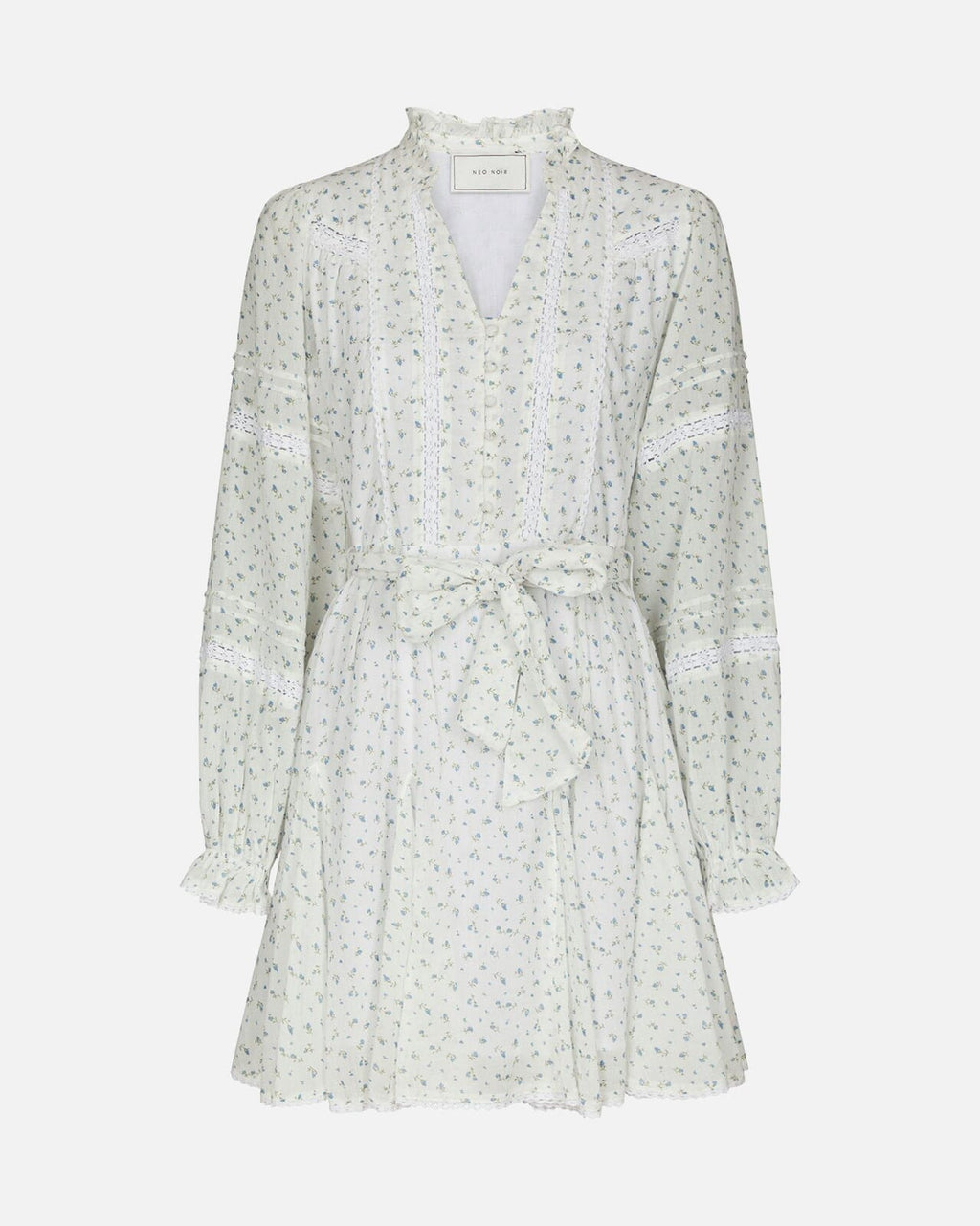 NEO NOIR Kjole Birgitte Print Flower Dress - Off White
