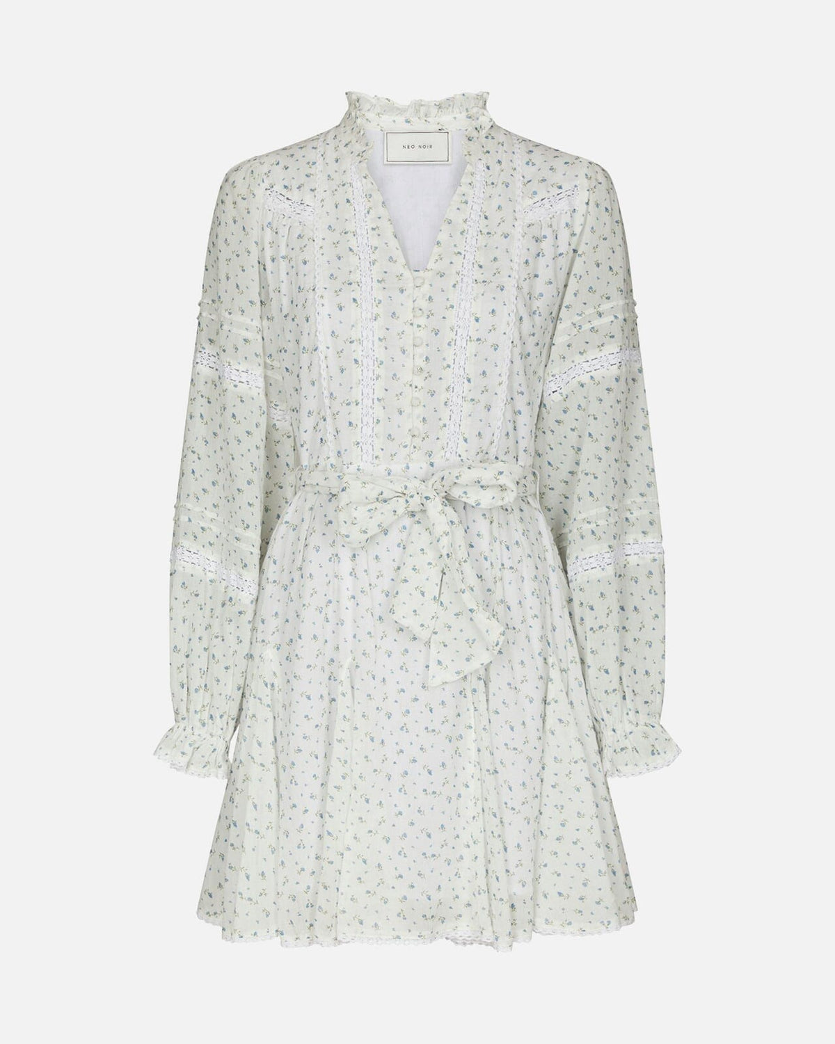 NEO NOIR Kjole Birgitte Print Flower Dress - Off White