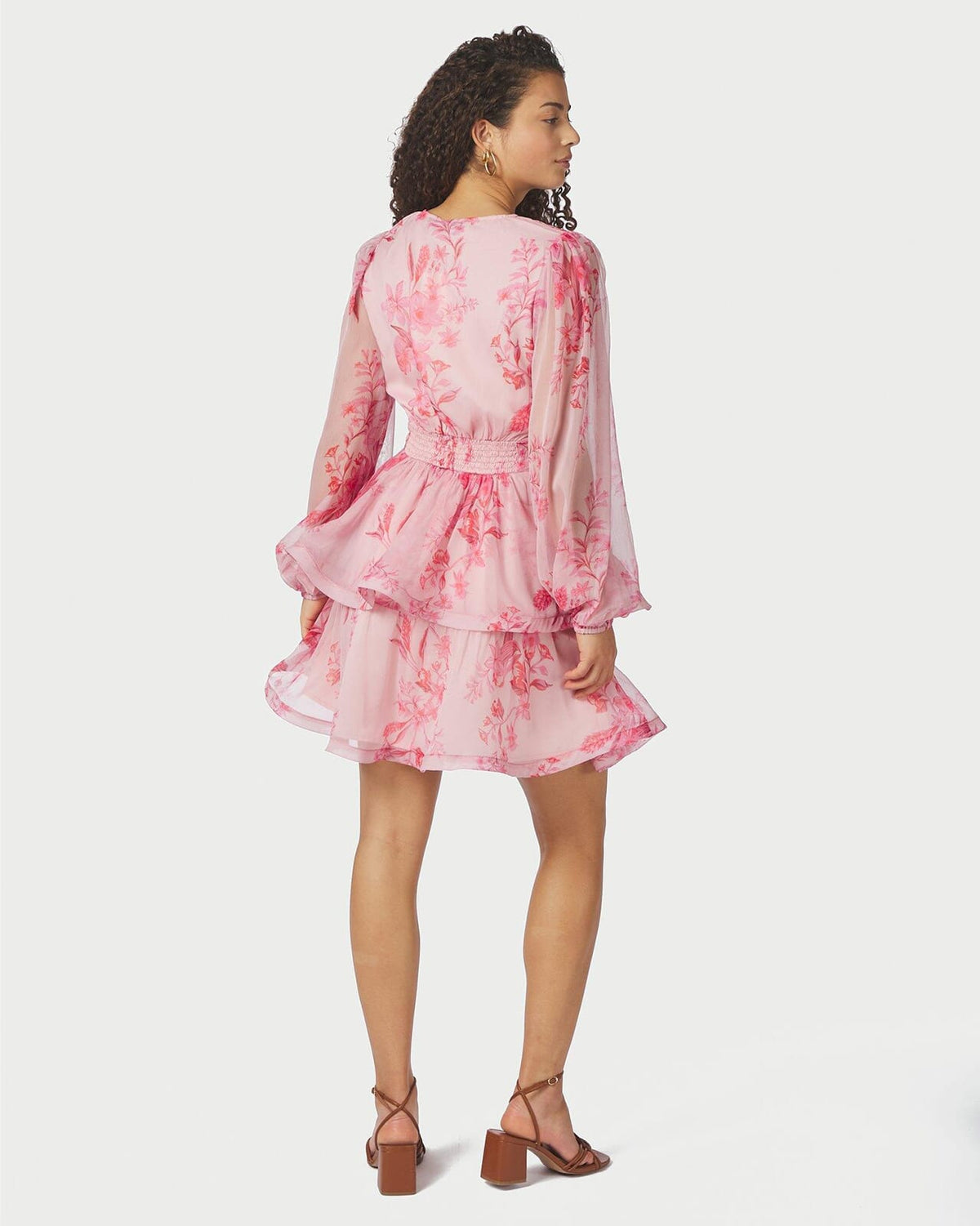 NEO NOIR Kjole Rivana Print Chiffon - Pink