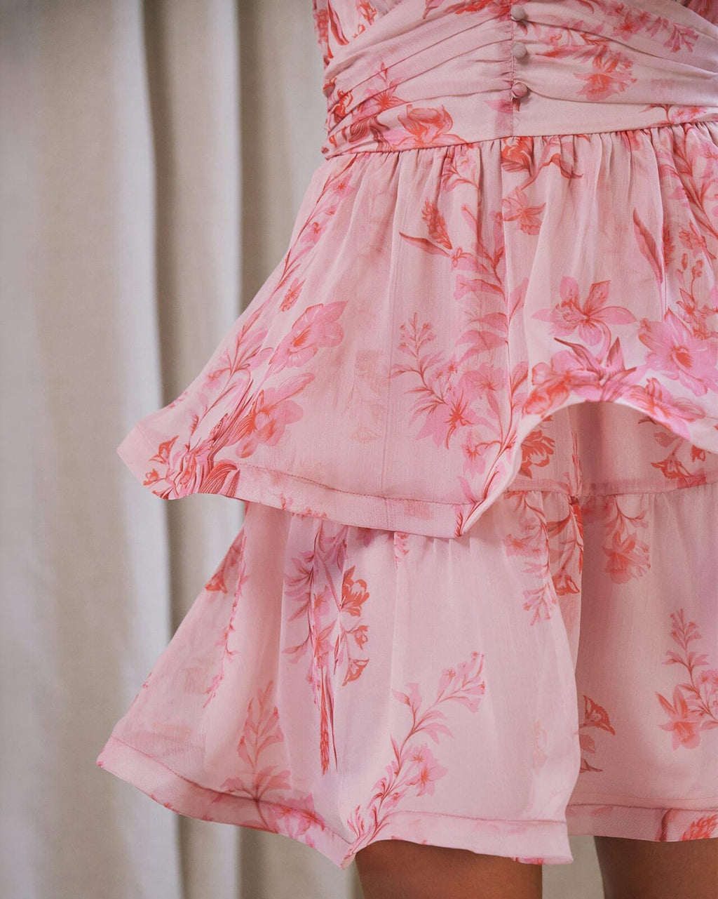 NEO NOIR Kjole Rivana Print Chiffon - Pink