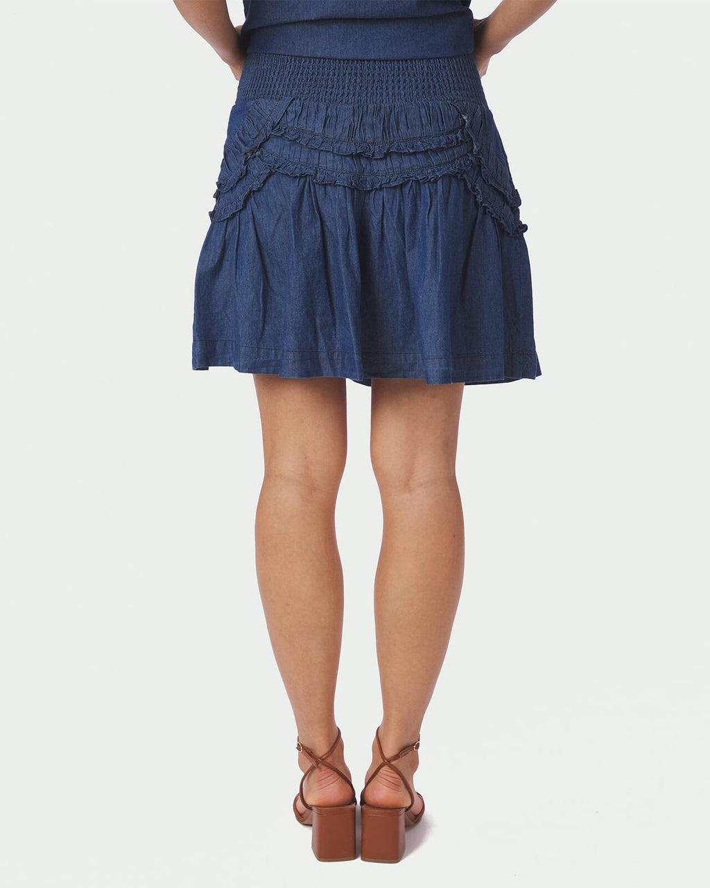 NEO NOIR Skjørt Maliah Denim - Blue