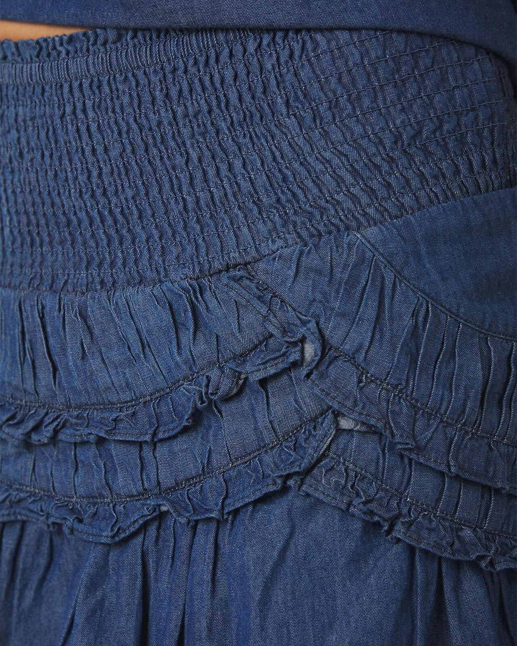 NEO NOIR Skjørt Maliah Denim - Blue
