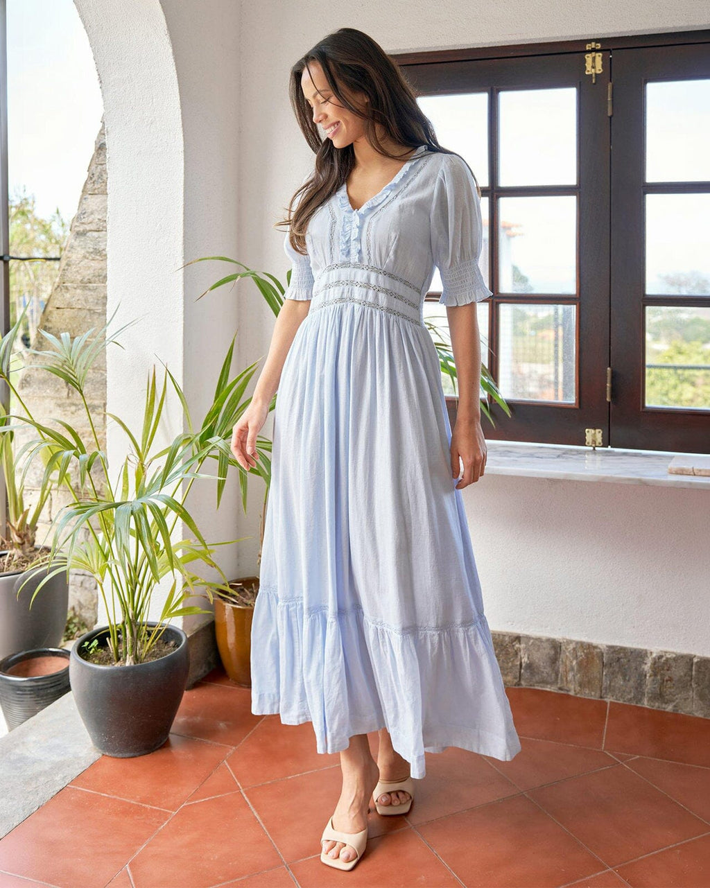 NEO NOIR Midikjole Alvine S Voile Dress - Light Blue