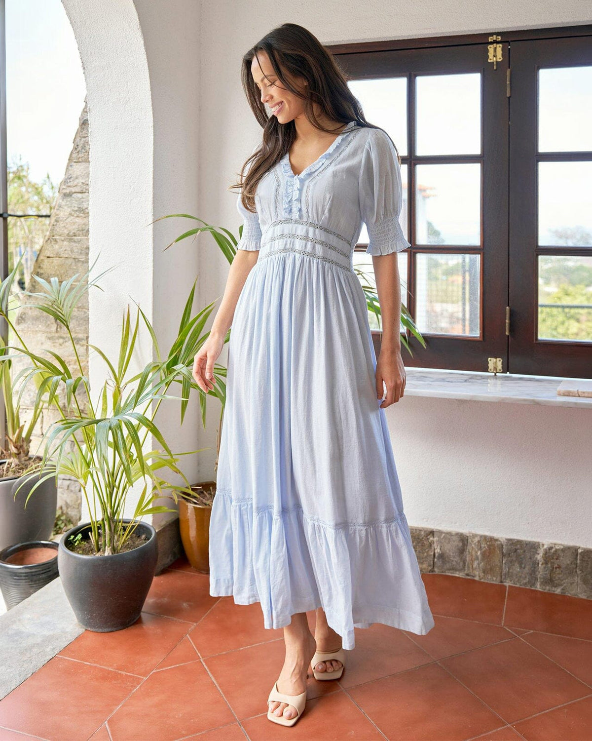 NEO NOIR Midikjole Alvine S Voile Dress - Light Blue