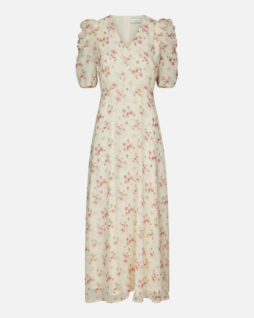 NEO NOIR Midikjole Vira Floral - Creme