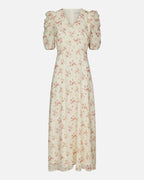 NEO NOIR Midikjole Vira Floral - Creme