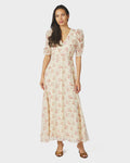 NEO NOIR Midikjole Vira Floral - Creme