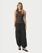 NEO NOIR Bukse Roxane Balloon Linmiks Linen Pants - Black