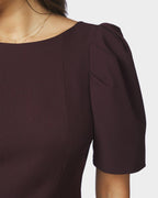 NEO NOIR Topp Mellisana Structure Blouse -Chocolate Plum