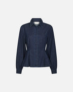 NEO NOIR Denimskjorte Melody Denim - Dark Blue