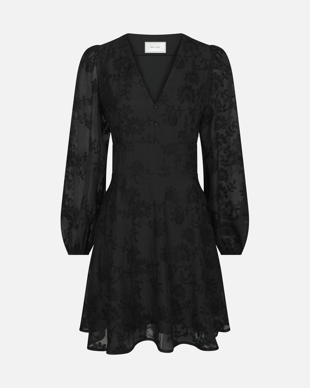 NEO NOIR Kjole Milly Embroidery - Black