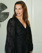 NEO NOIR Kjole Milly Embroidery - Black