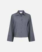 NEO NOIR Skjorte Jaylin Stripe Shirt - Dark Navy