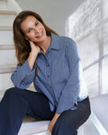 NEO NOIR Skjorte Jaylin Stripe Shirt - Dark Navy