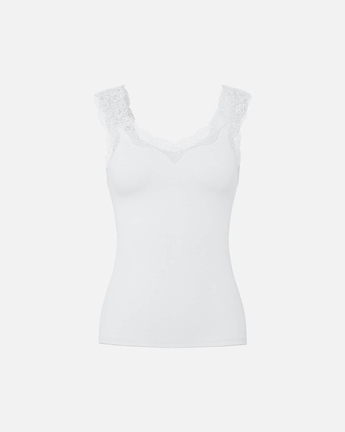 PIECES Topp Barbera Lace - Bright White
