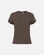 PIECES T-skjorte Nicca SS O-neck - Hot Fudge