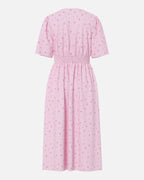 PIECES Midikjole Tala SS Midi Dress - Roseate Spoonbill/ Flower