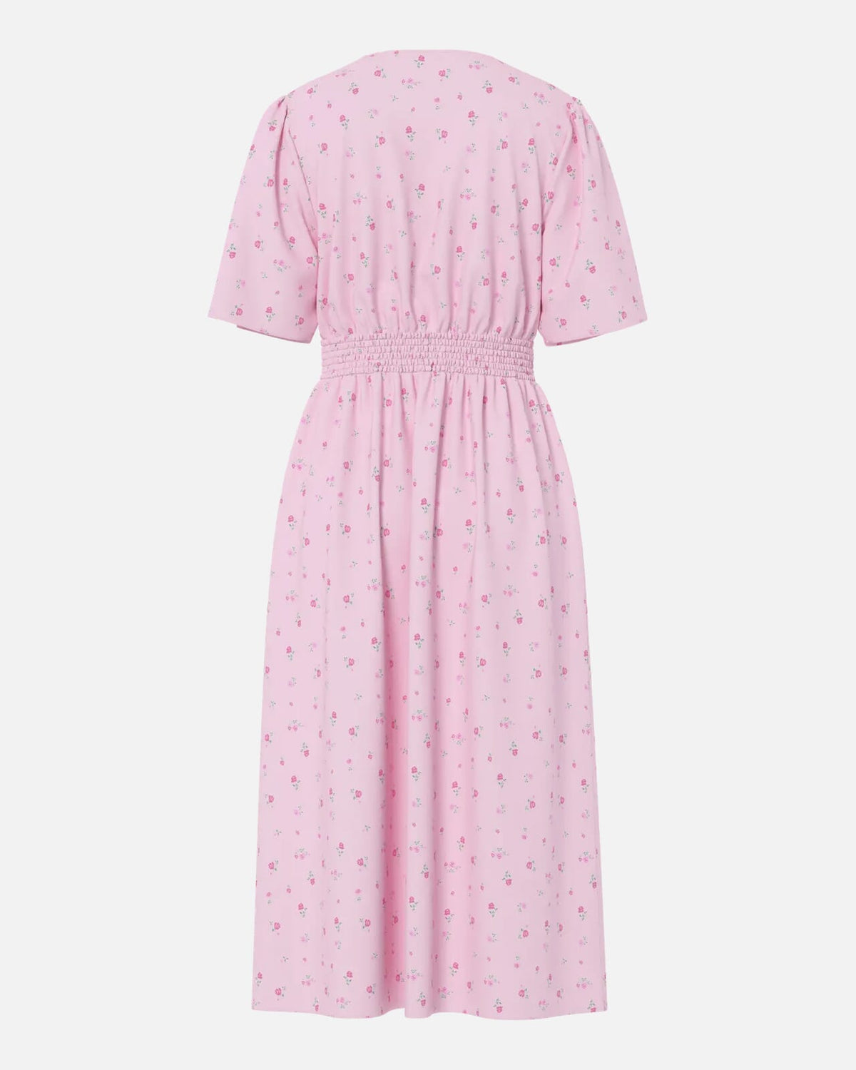 PIECES Midikjole Tala SS Midi Dress - Roseate Spoonbill/ Flower