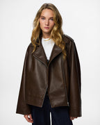 PIECES Skinnjakke Josie Biker - Hot Fudge/ Washed
