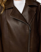 PIECES Skinnjakke Josie Biker - Hot Fudge/ Washed
