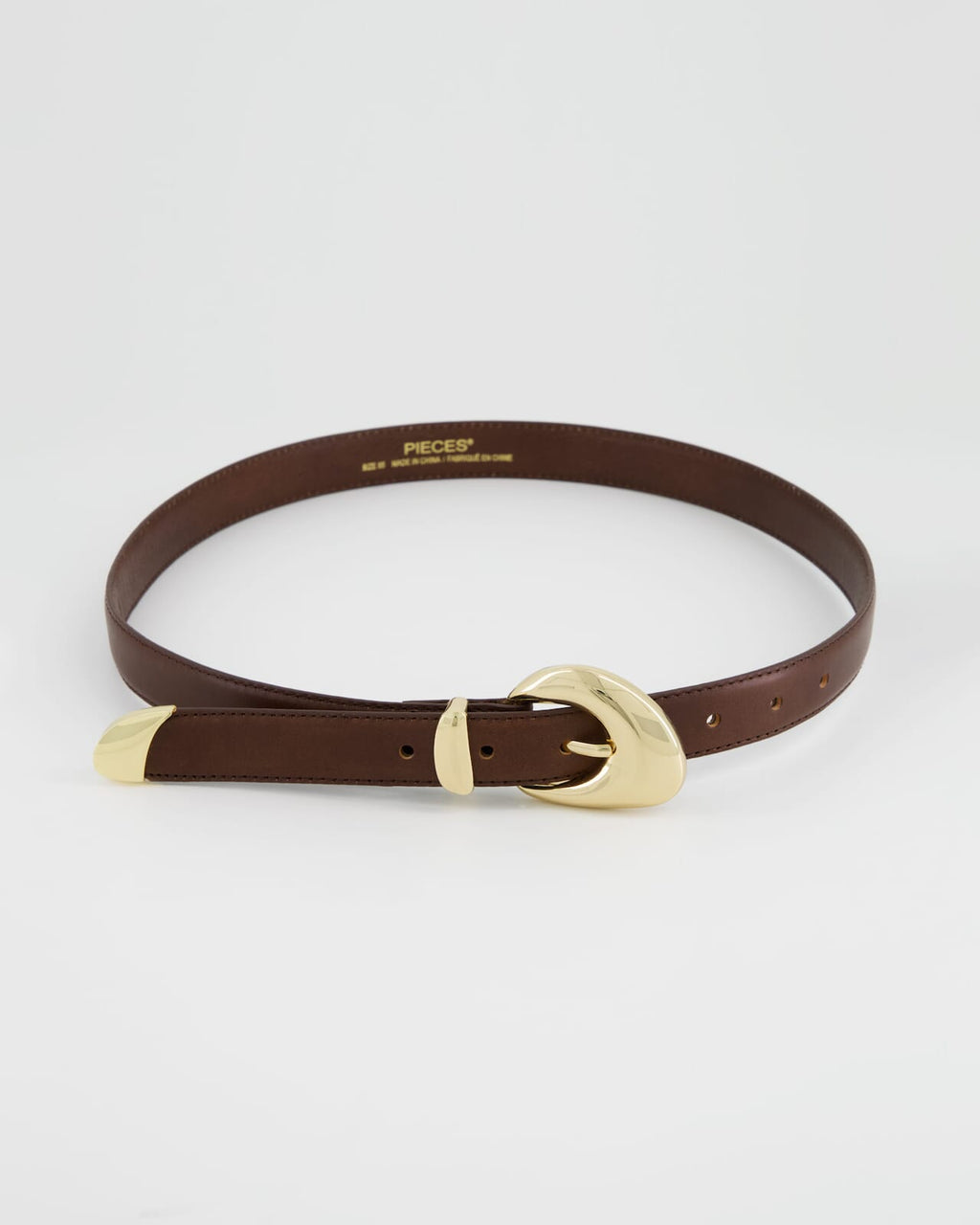 PIECES Skinnbelte Binuna - Coffee Quartz