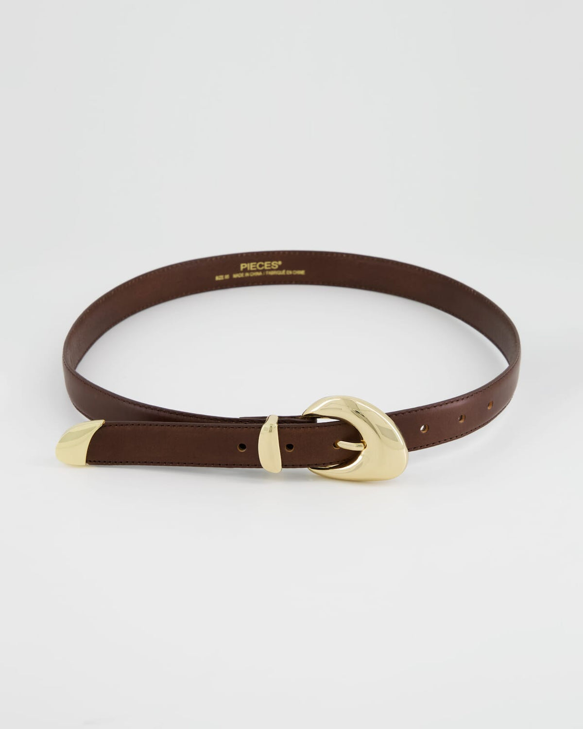 PIECES Skinnbelte Binuna - Coffee Quartz