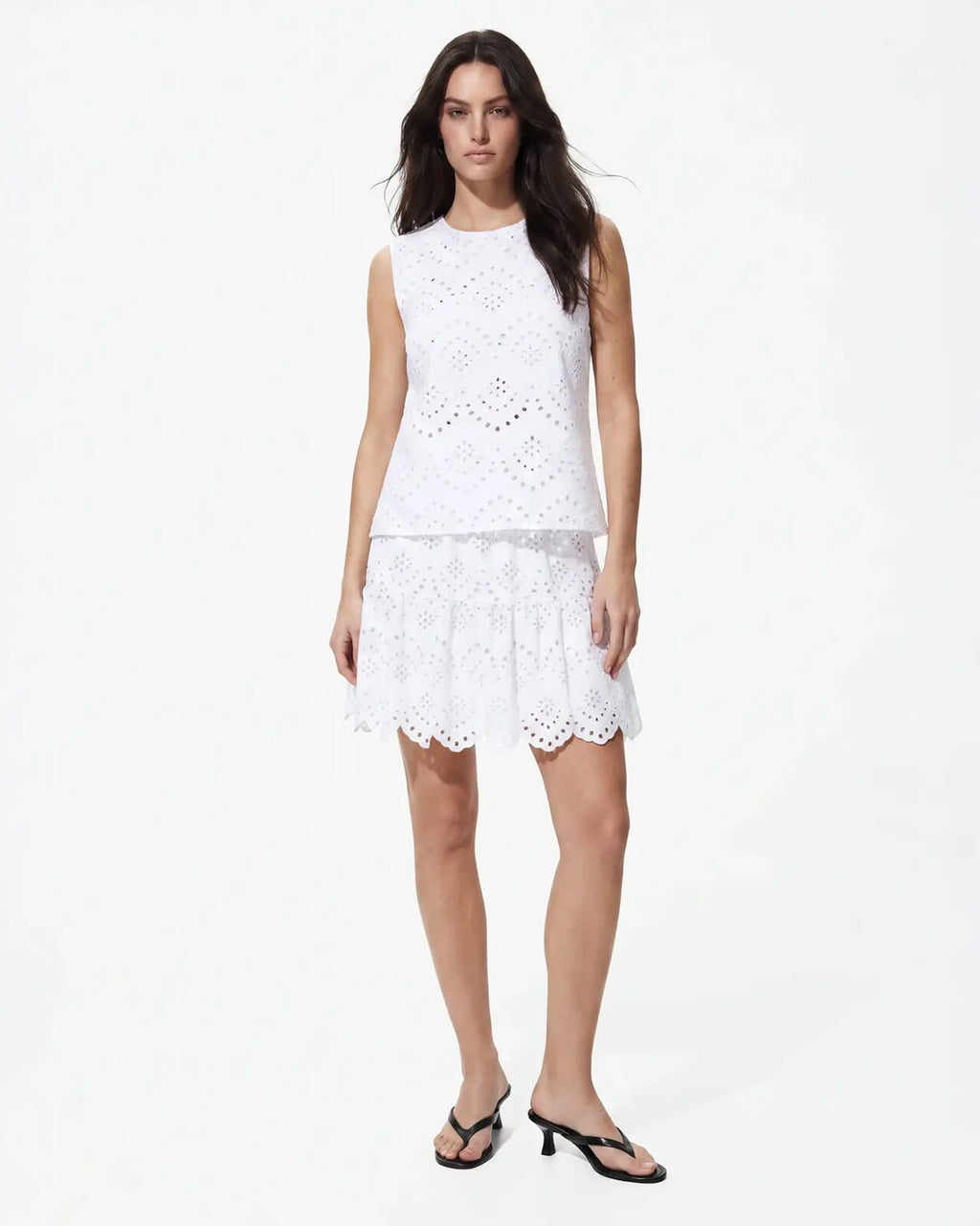PIECES Skjørt Vilde HW Short Skirt - Bright White