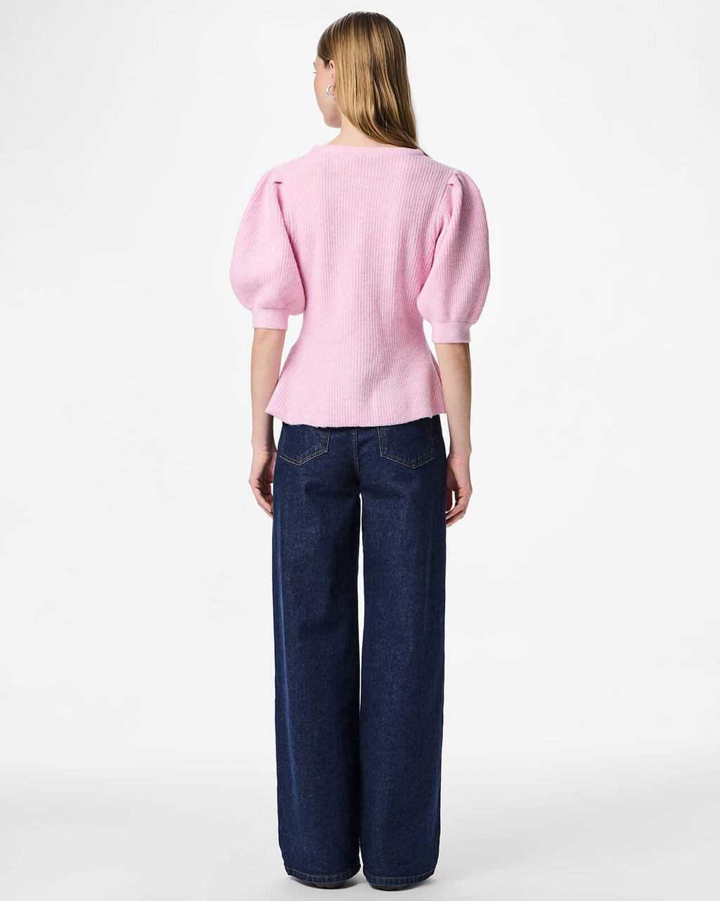 PIECES Strikket Cardigan Silly Puff SS - Roseate Spoonbill/ Melange