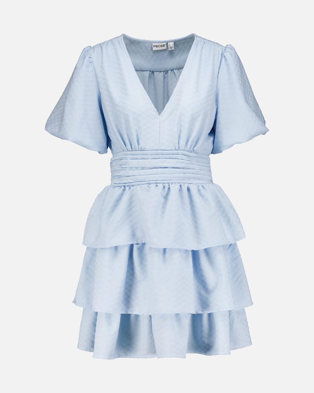 PIECES Kjole Monika SS Short - Cashmere Blue