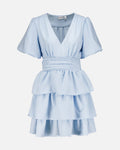 PIECES Kjole Monika SS Short - Cashmere Blue