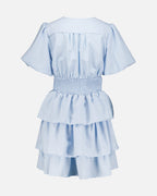 PIECES Kjole Monika SS Short - Cashmere Blue