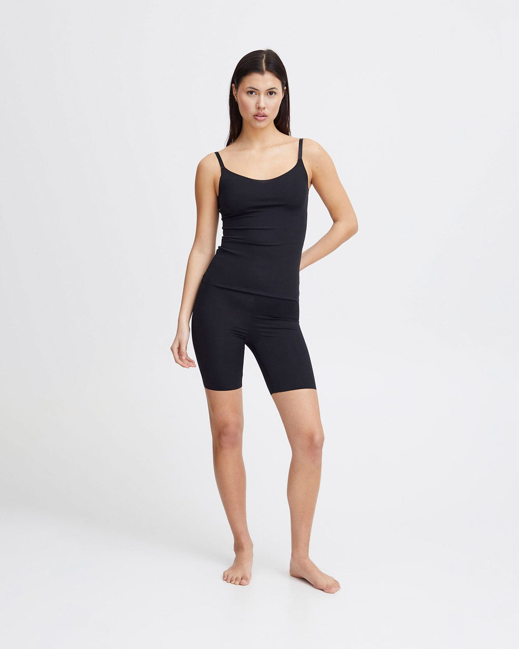 ICHI Sykkelshorts Siv - Black