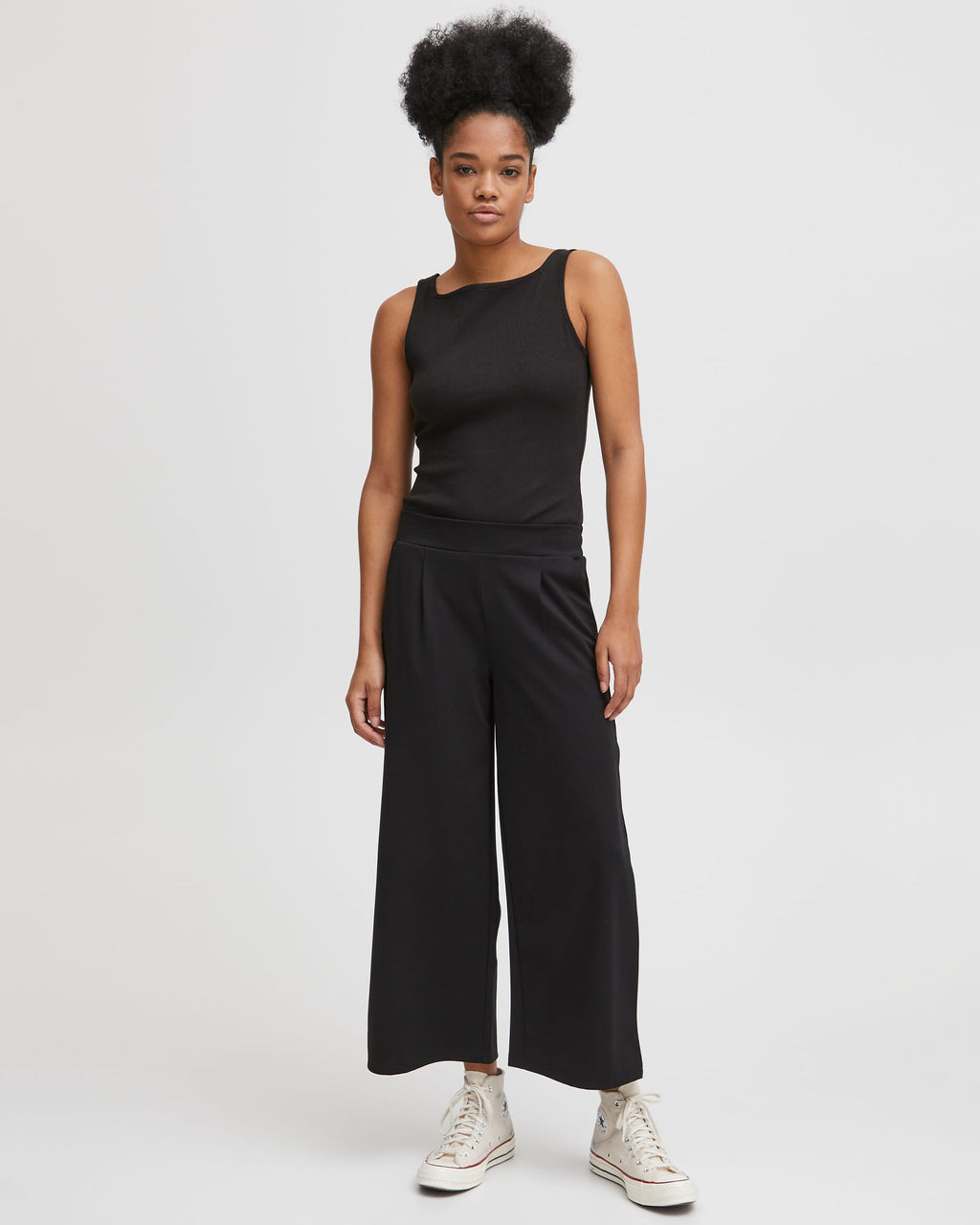ICHI Bukse Kate Sus Wide - Black