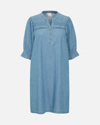 ICHI Denimkjole Ancey DR - Washed blue denim